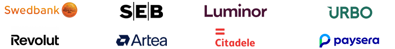 Apmokėjimo būdų logotipai